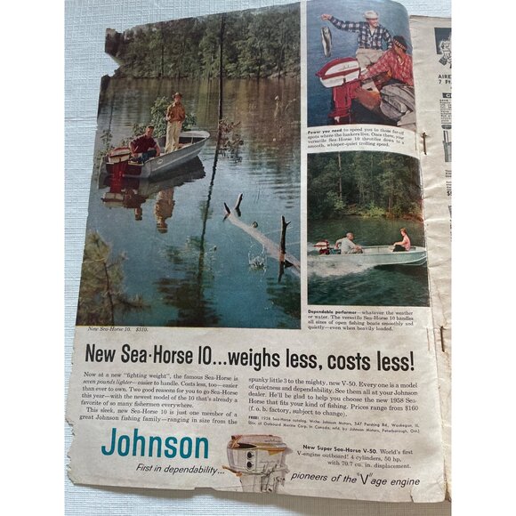 Vintage Field & Stream Magazine July 1958 Edition Fishing & Outdoors Bob Kuhn - Picture 4 of 12